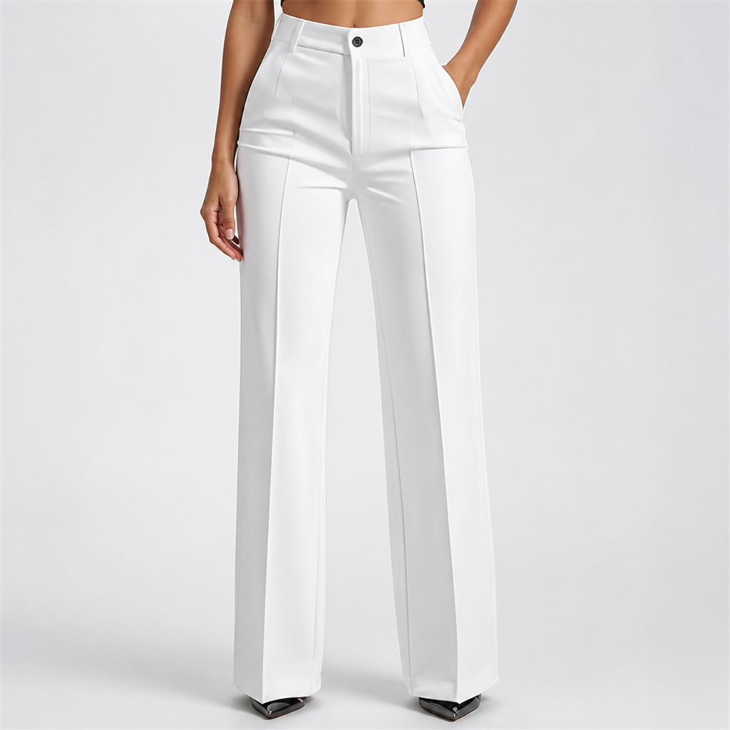 High-Waisted Straight-Cut Suit Pants (S–XXXL)