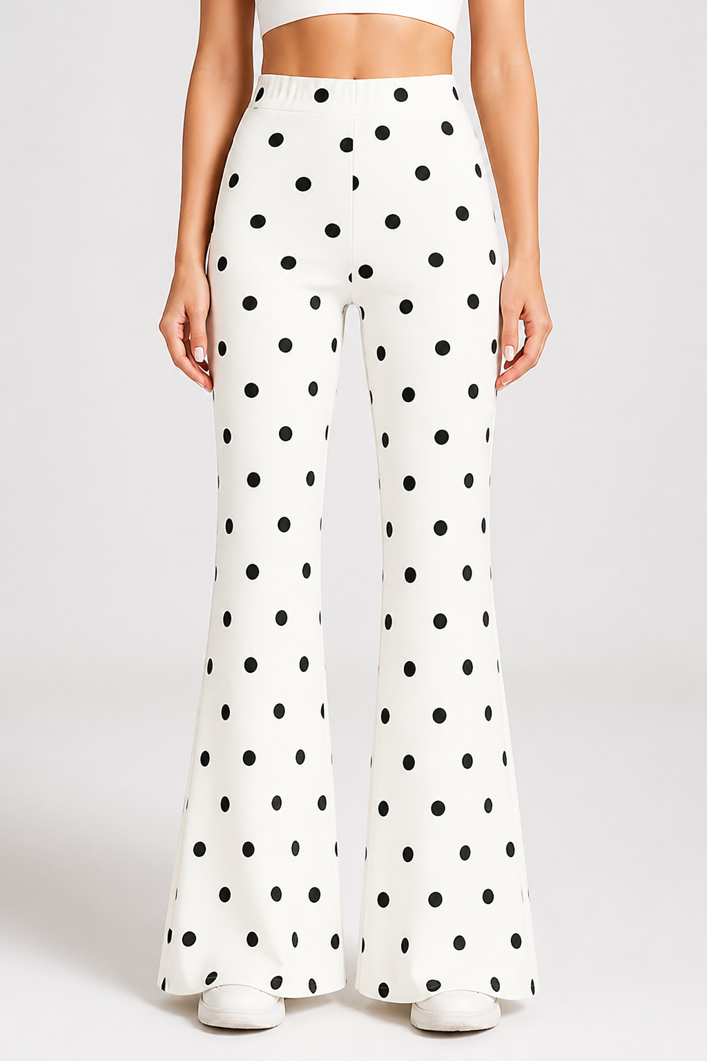 Lightweight Stretch High-Waisted Flared Pants