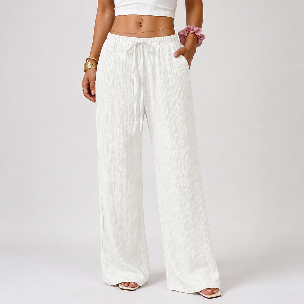 Soft & Breathable Drawstring Waist Casual Pants