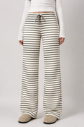 Soft Brushed Drawstring Low-Waist Pants (Loose Fit)