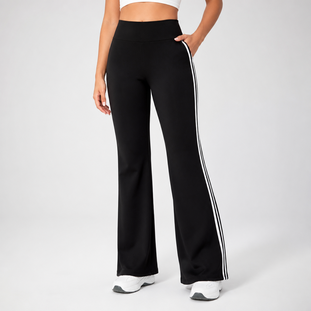 High-Waist Pull-On Slim Flare Pants