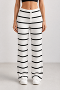 Skin-Friendly Breathable Color-Block Women's Straight-Leg Pants