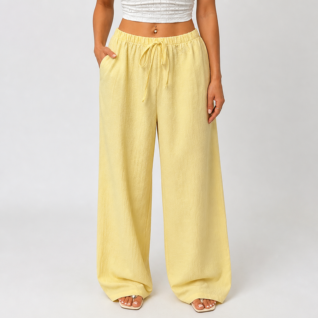 Breathable Lightweight Wide-Leg Pants