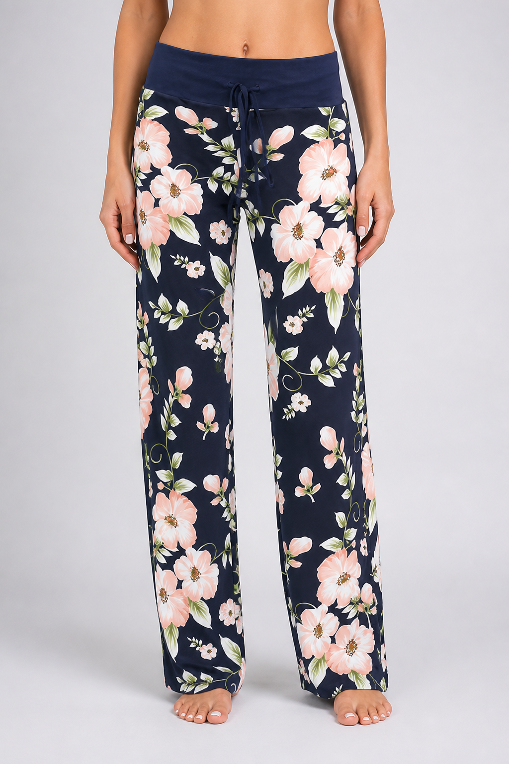 Loose Fit Adjustable Drawstring Printed Pants