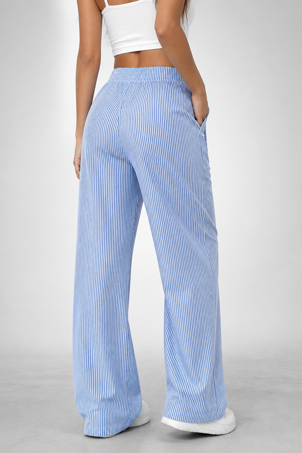Lightweight Breathable Wide-Leg Pants With Pockets