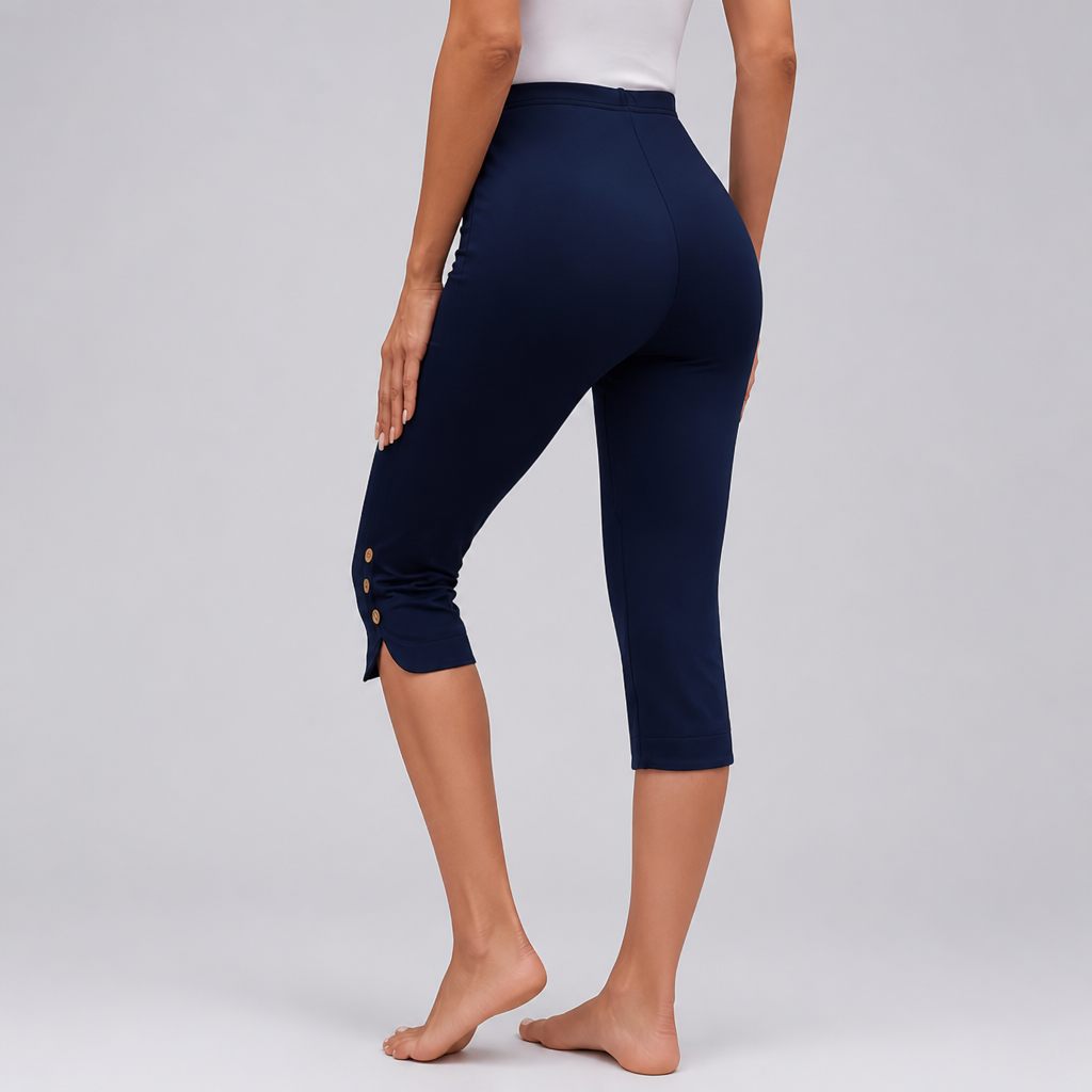 Stretch & Breathable Slim-Fit Capri Pants (Seven-Quarter)