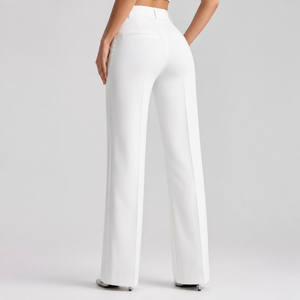 High-Waisted Straight-Cut Suit Pants (S–XXXL)