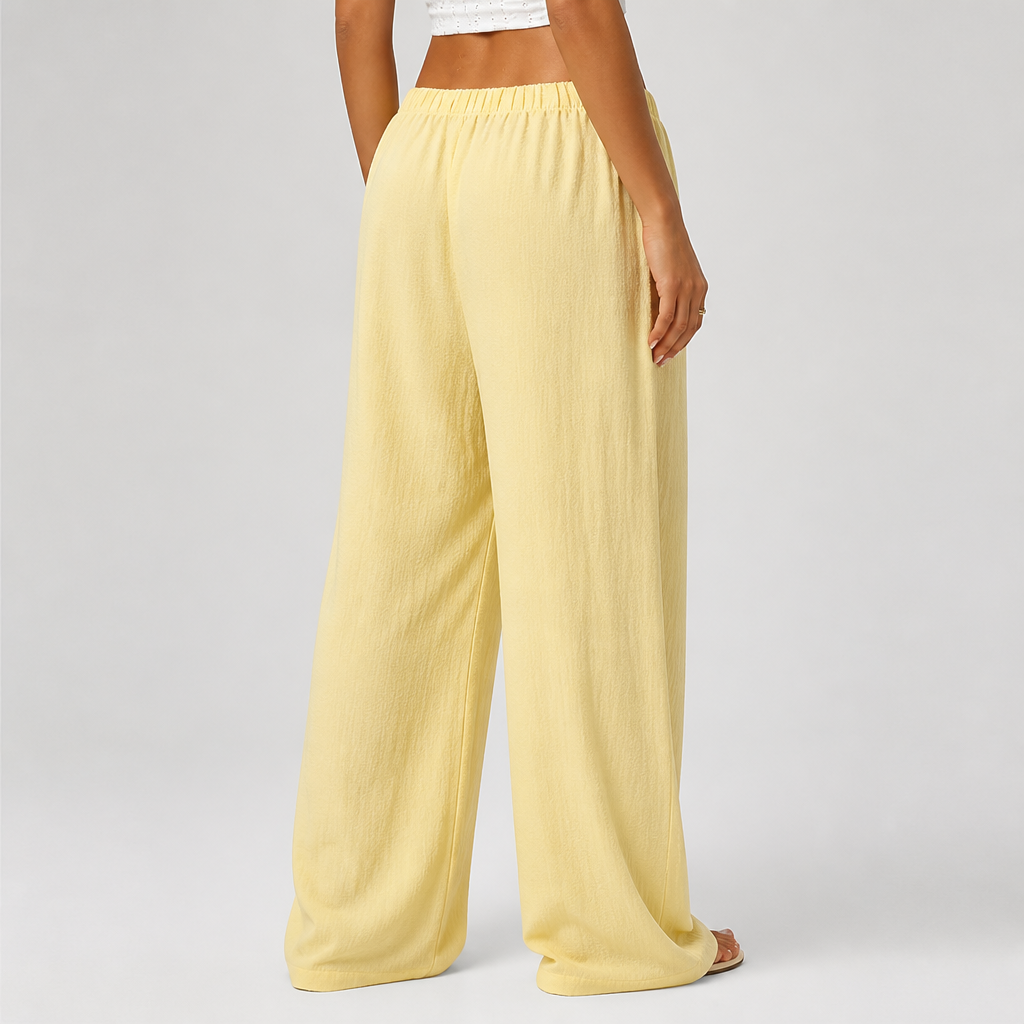 Breathable Lightweight Wide-Leg Pants
