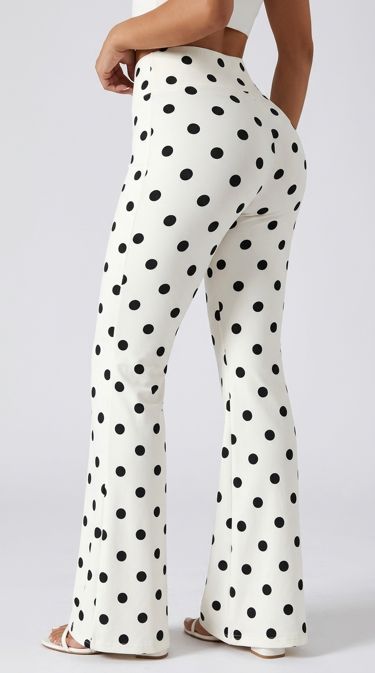 Lightweight Stretch High-Waisted Flared Pants