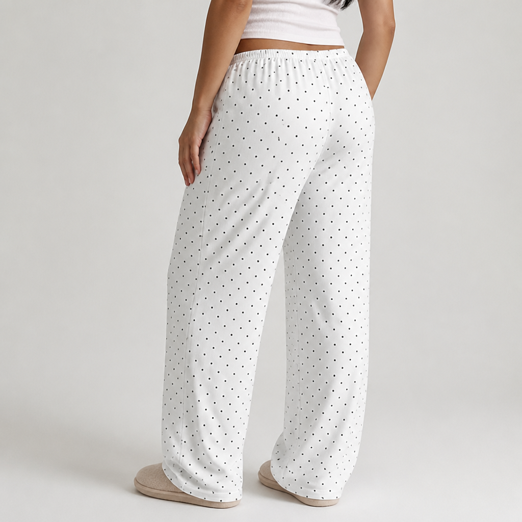 Loose Fit Polka Dot Pants (Plus Sizes 0XL–5XL)