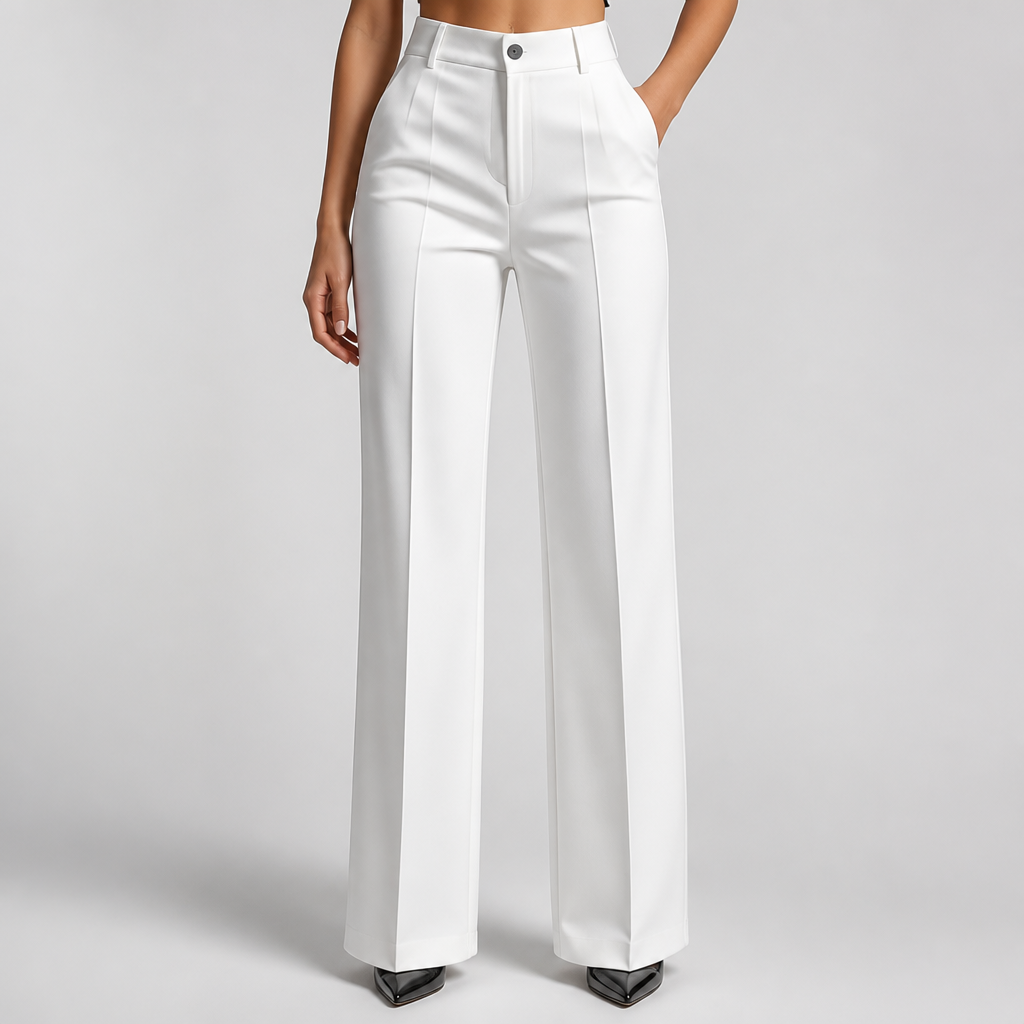 High-Waisted Straight-Cut Suit Pants (S–XXXL)