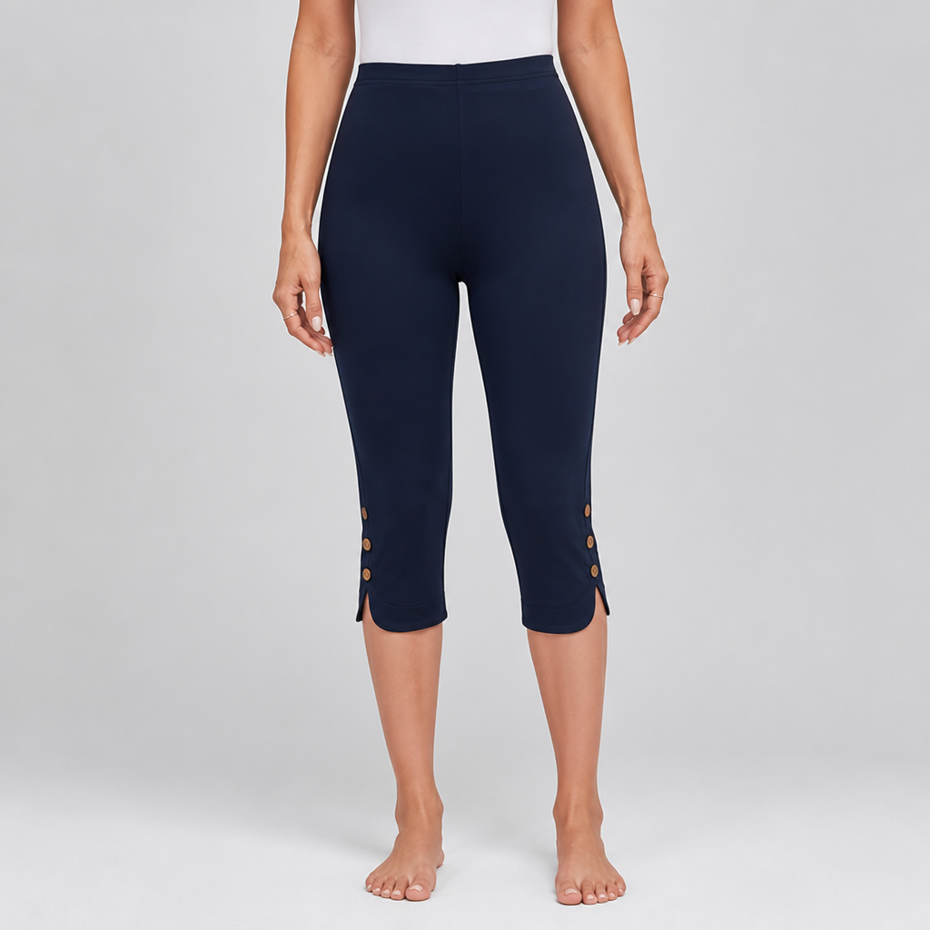 Stretch & Breathable Slim-Fit Capri Pants (Seven-Quarter)