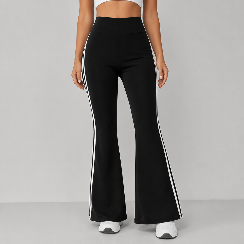 High-Waist Pull-On Slim Flare Pants