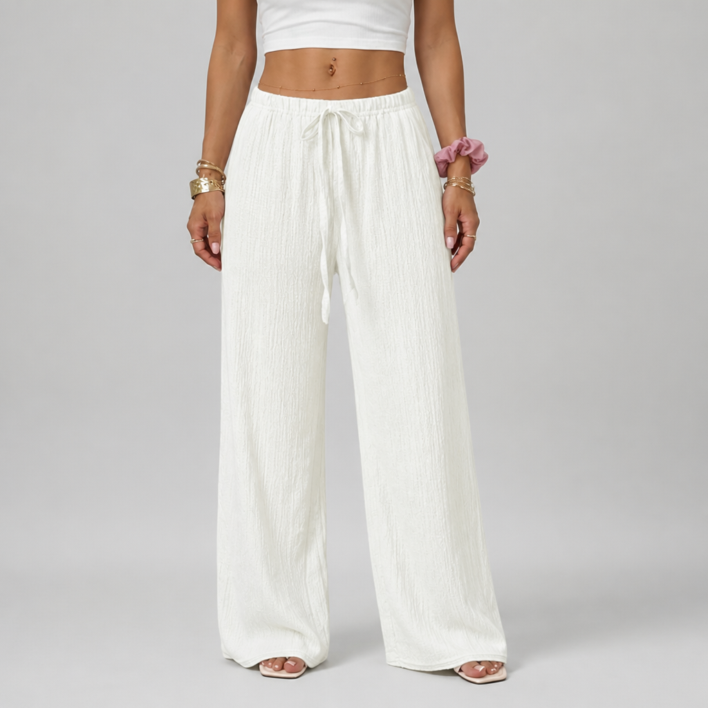 Soft & Breathable Drawstring Waist Casual Pants