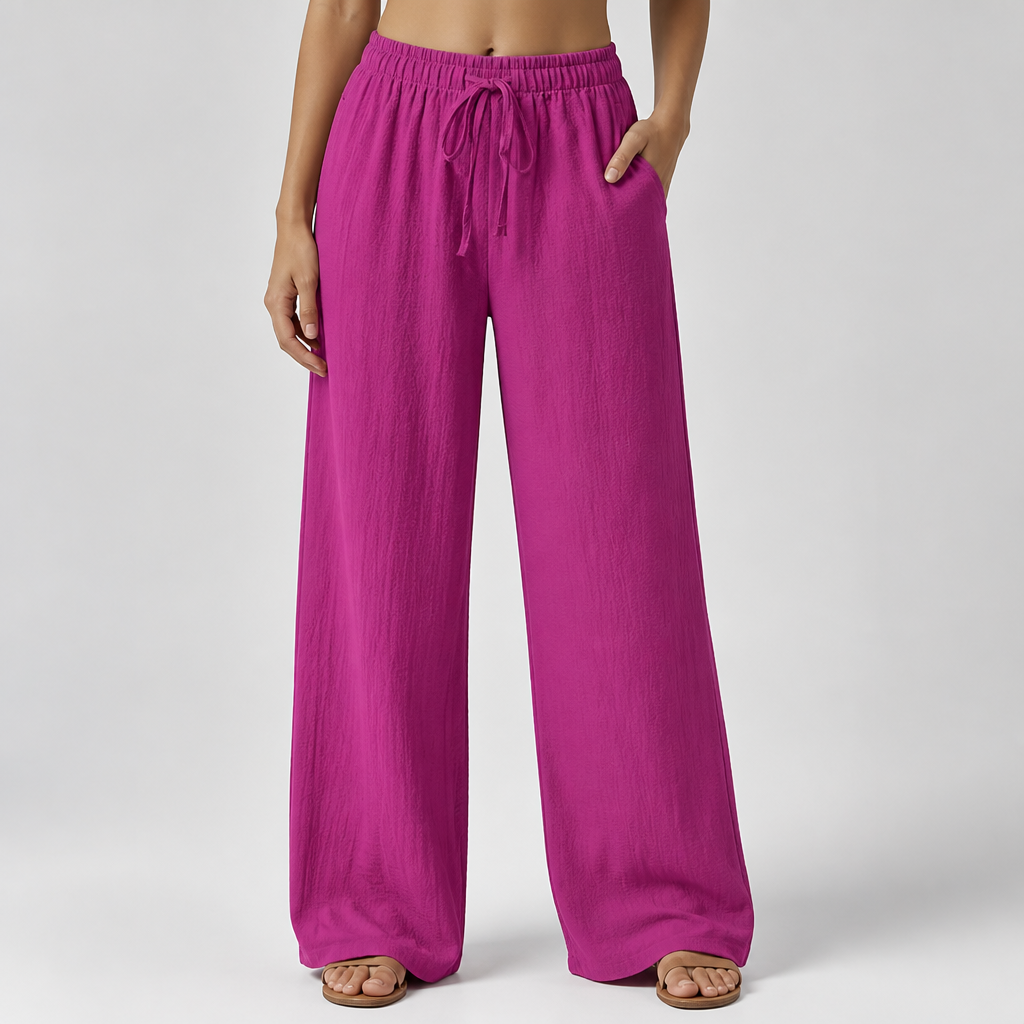 Breathable Lightweight Wide-Leg Pants