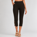 High-Stretch Slim-Fit Solid Color Capri Leggings