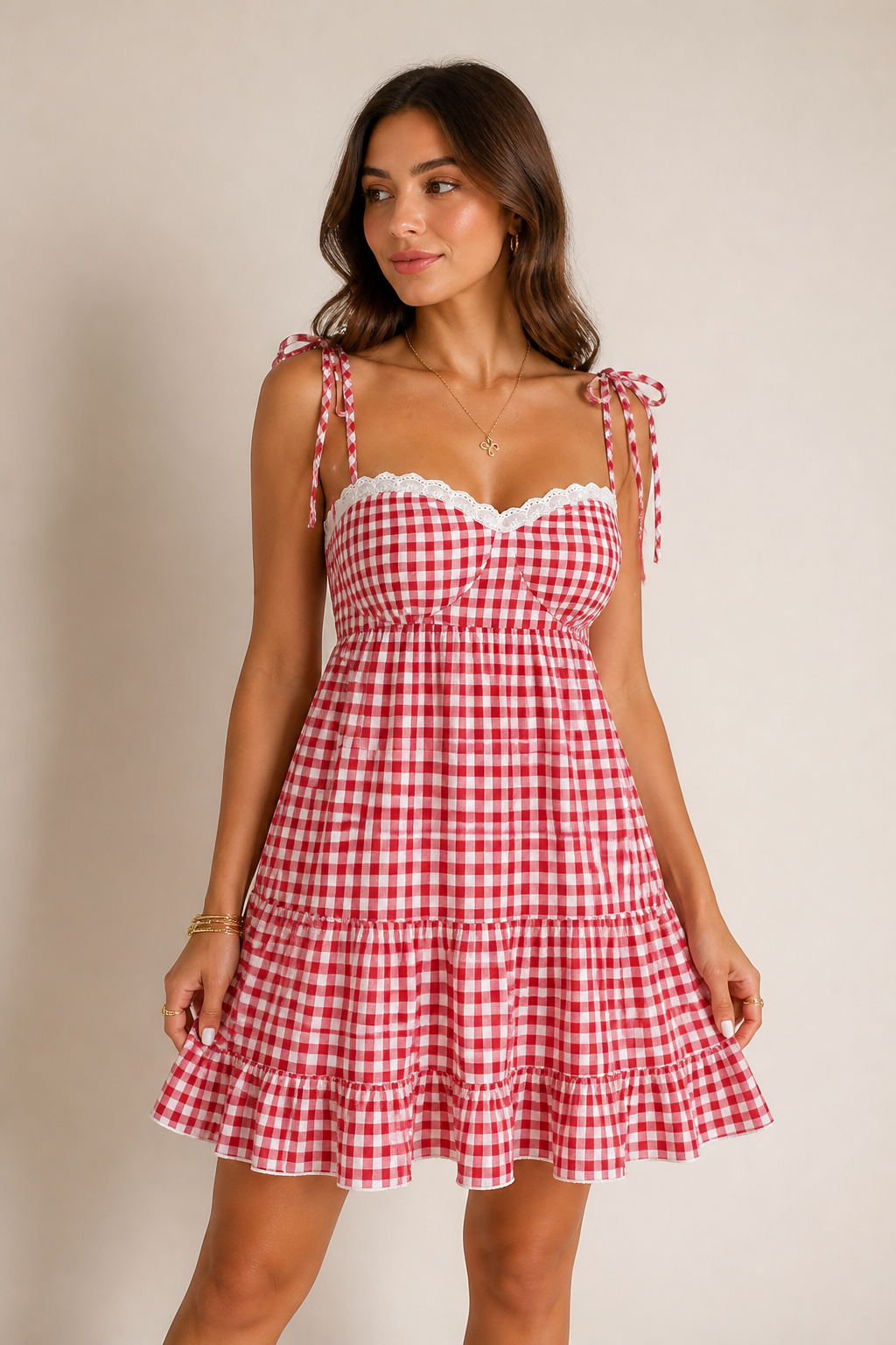French Vintage Lace Spaghetti Strap Dress