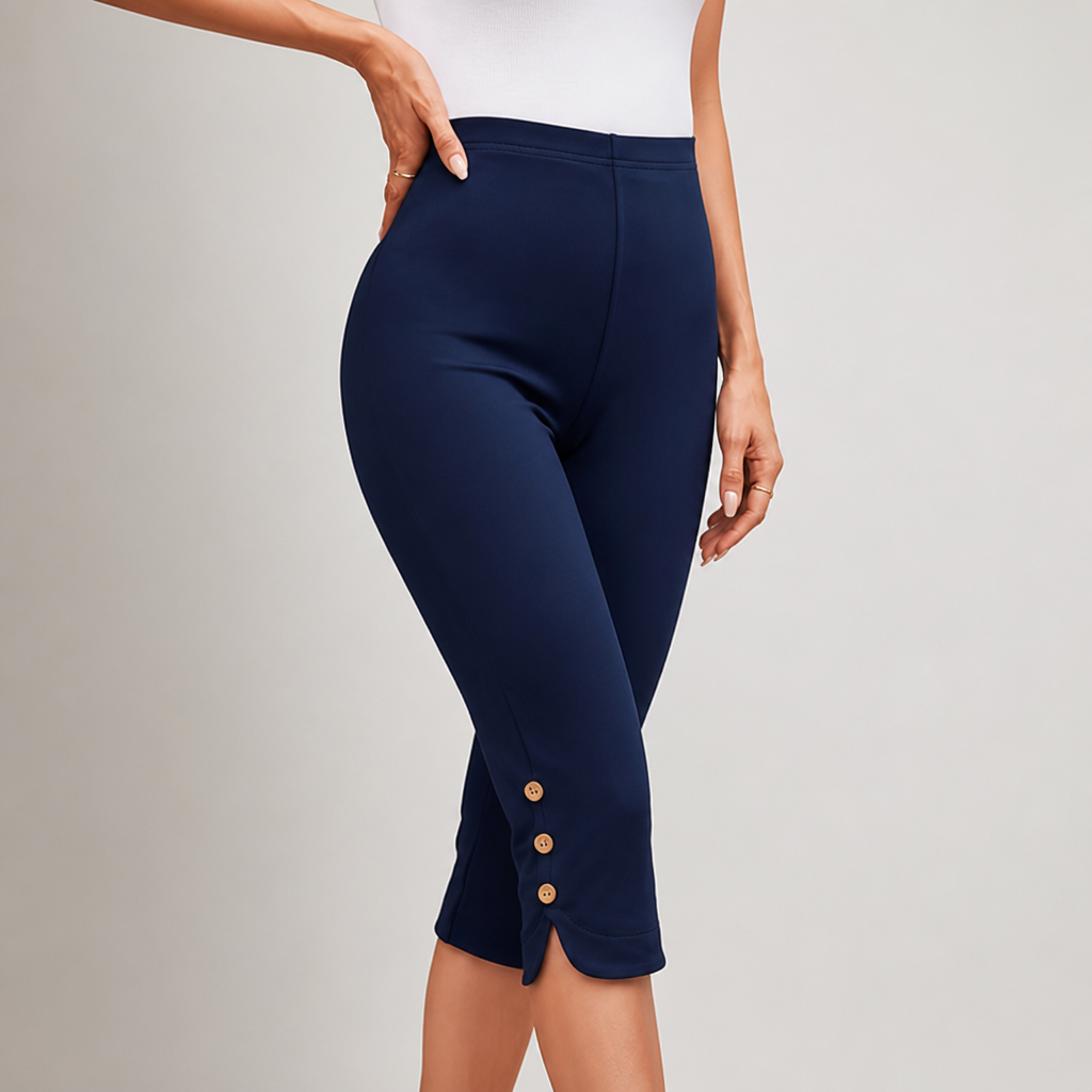Stretch & Breathable Slim-Fit Capri Pants (Seven-Quarter)