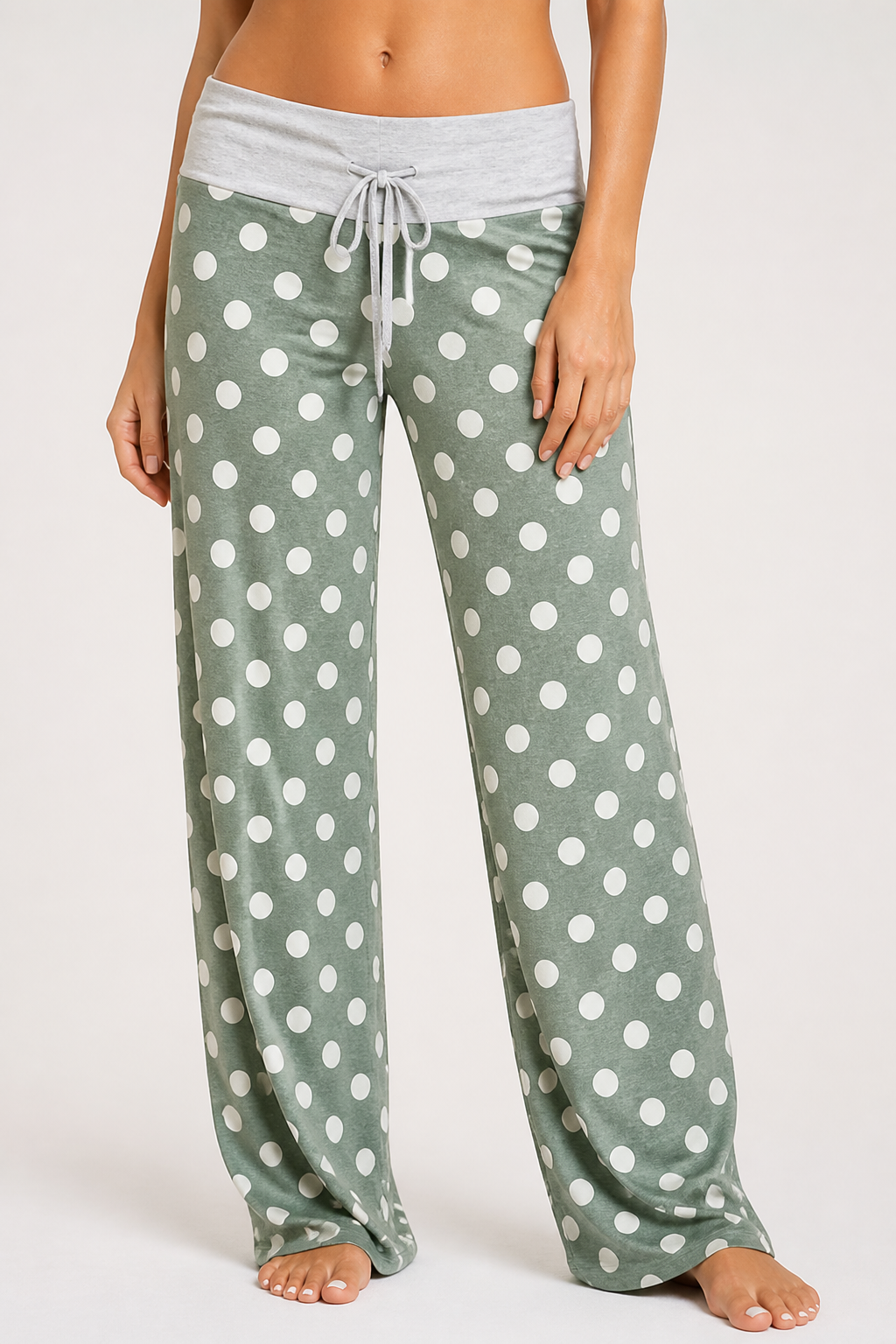 Loose Fit Adjustable Drawstring Printed Pants