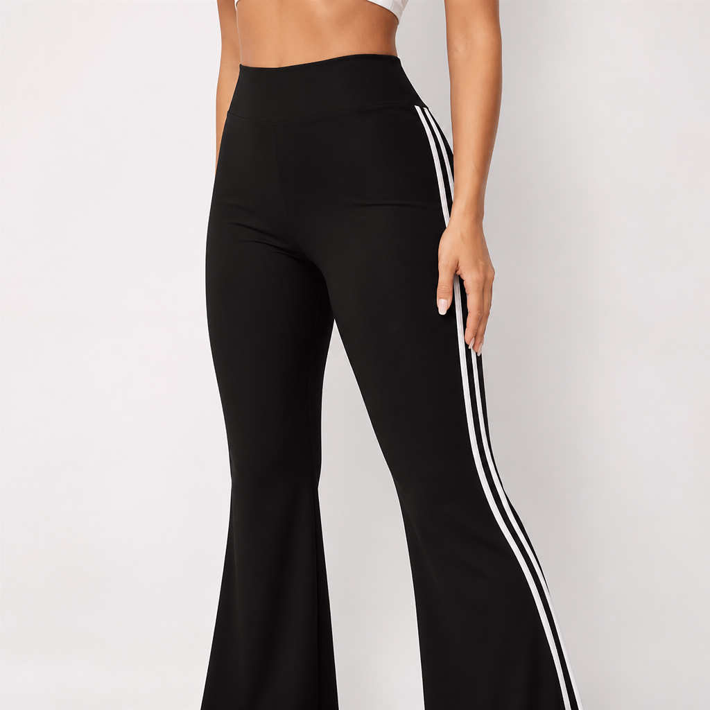 High-Waist Pull-On Slim Flare Pants