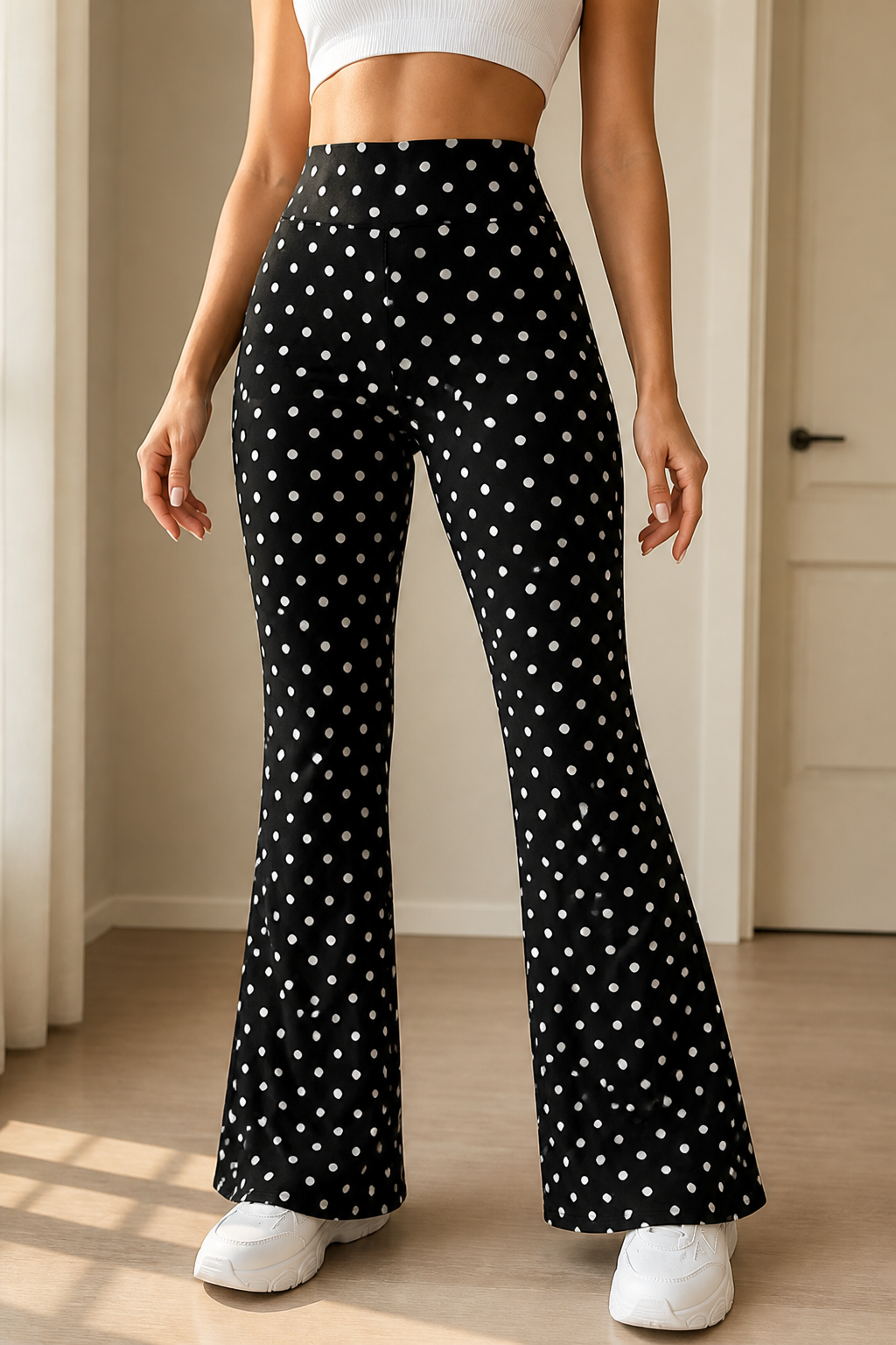 High-Waist Tummy-Control & Stretch Flare Pants