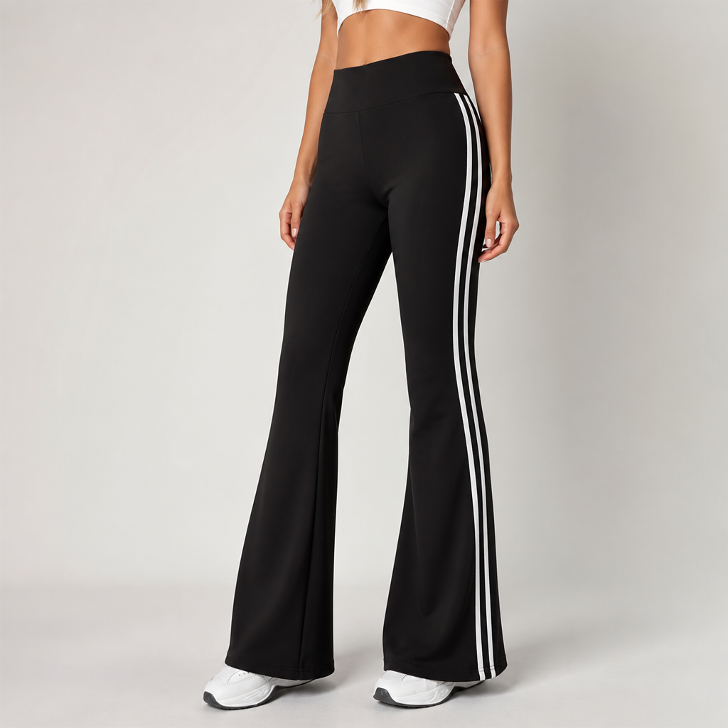 High-Waist Pull-On Slim Flare Pants