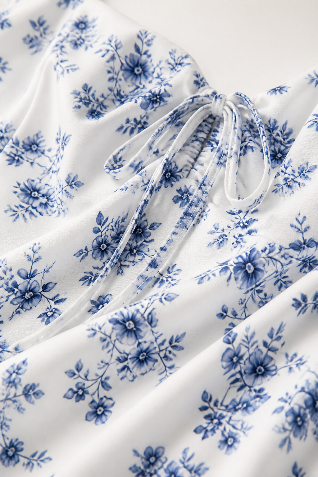 Floral Ruffled Tie-Waist A-Line Dress