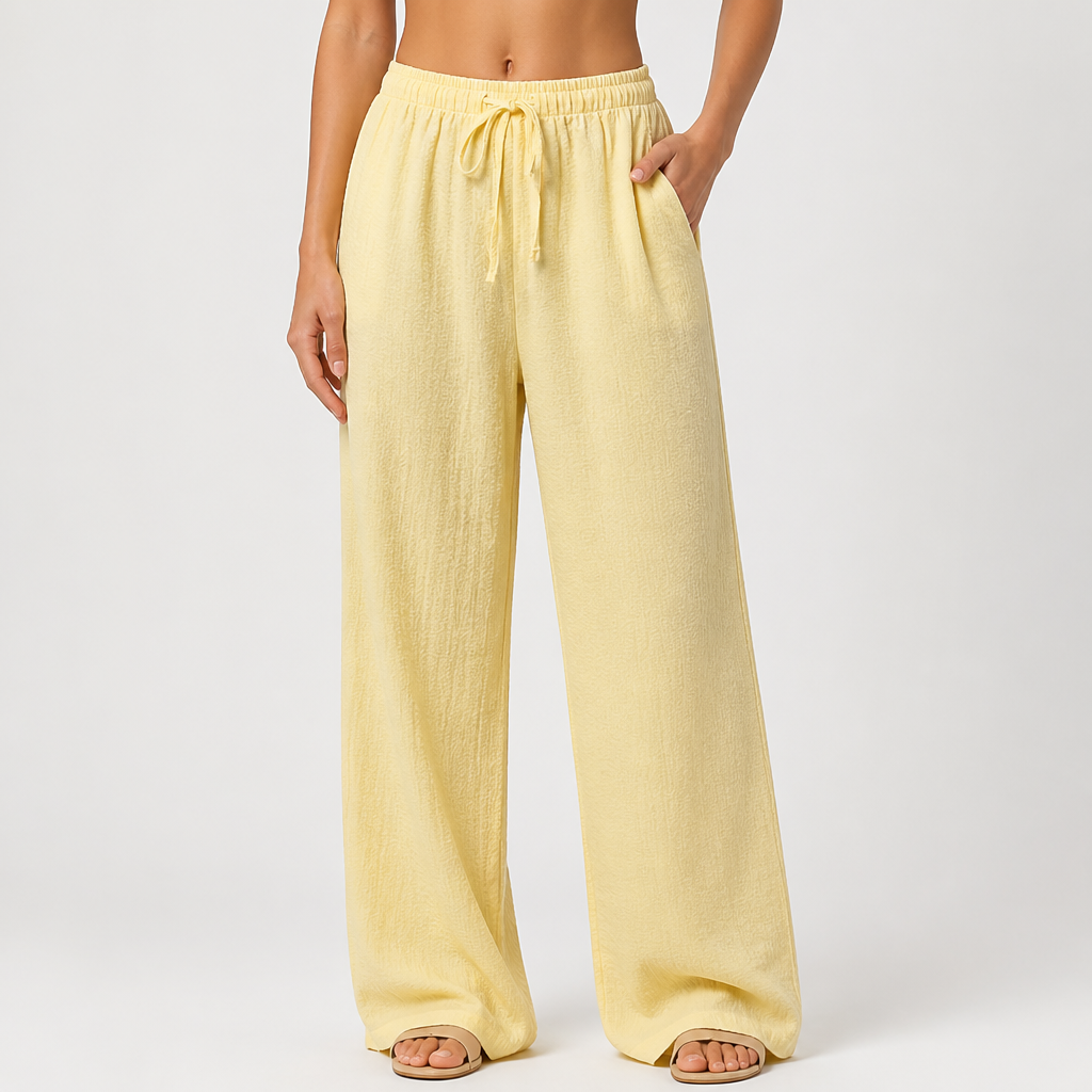 Breathable Lightweight Wide-Leg Pants