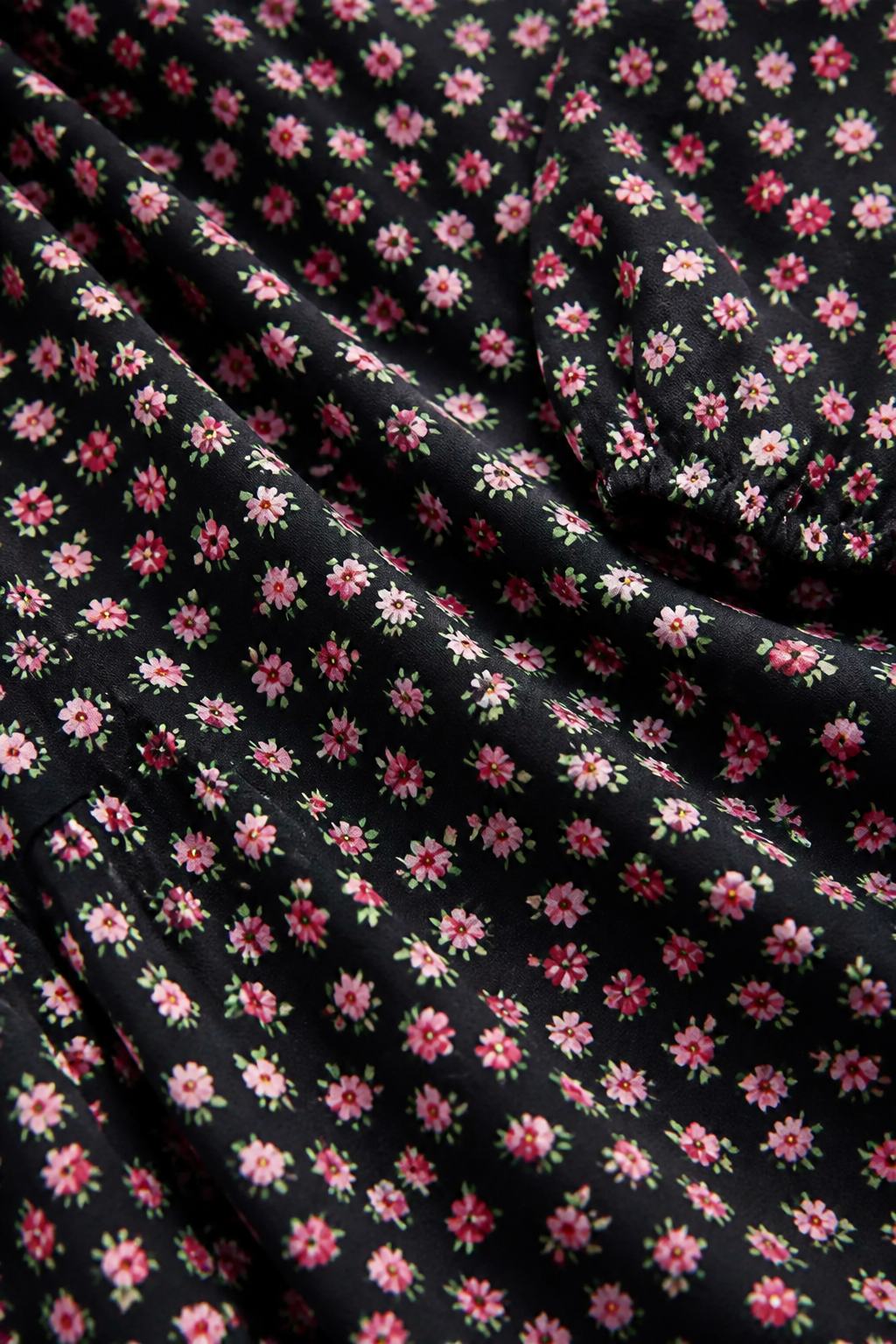 Vintage Floral Puff Sleeve Square Collar Maxi Dress