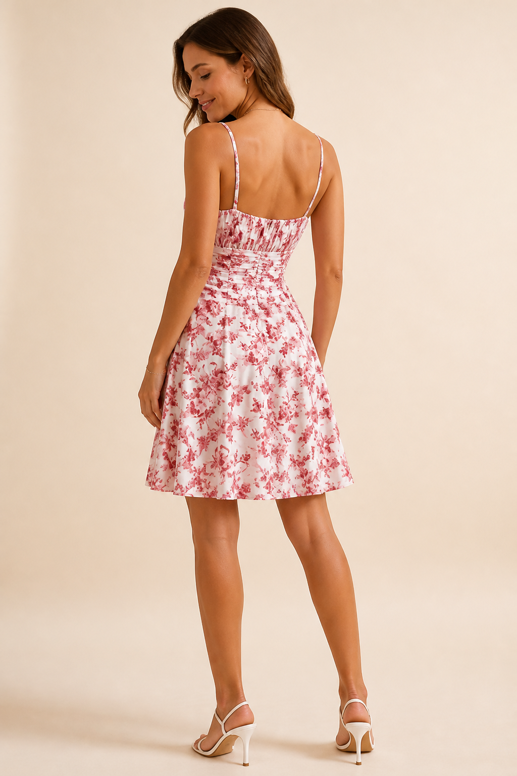 Floral Print All-Season Halter Dress (XS-XL)