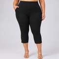 Plus-Size High-Waisted Stretch Capri Leggings (0XL-7XL)