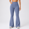Seamless Nylon High-Waist Bell-Bottom Pants