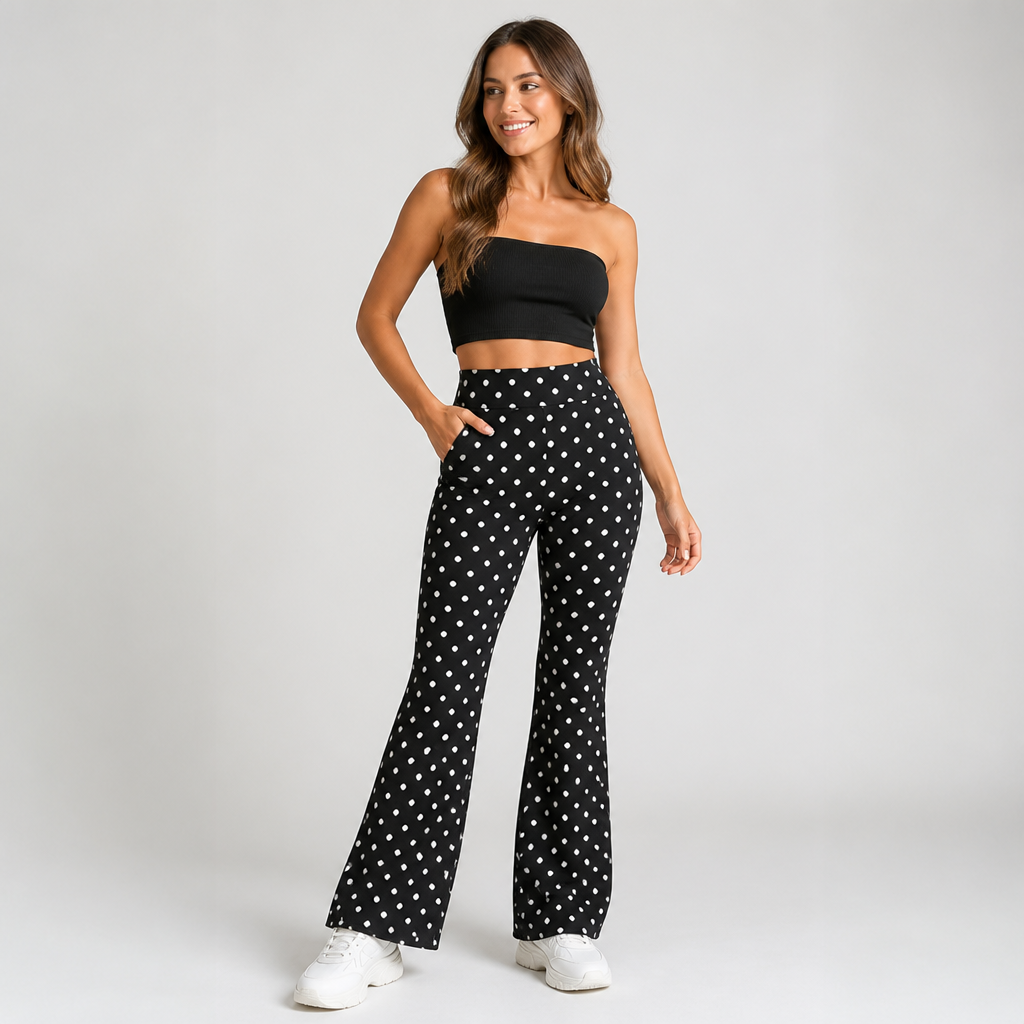 High-Waist Tummy-Control & Stretch Flare Pants