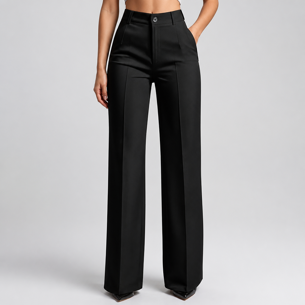 High-Waisted Straight-Cut Suit Pants (S–XXXL)