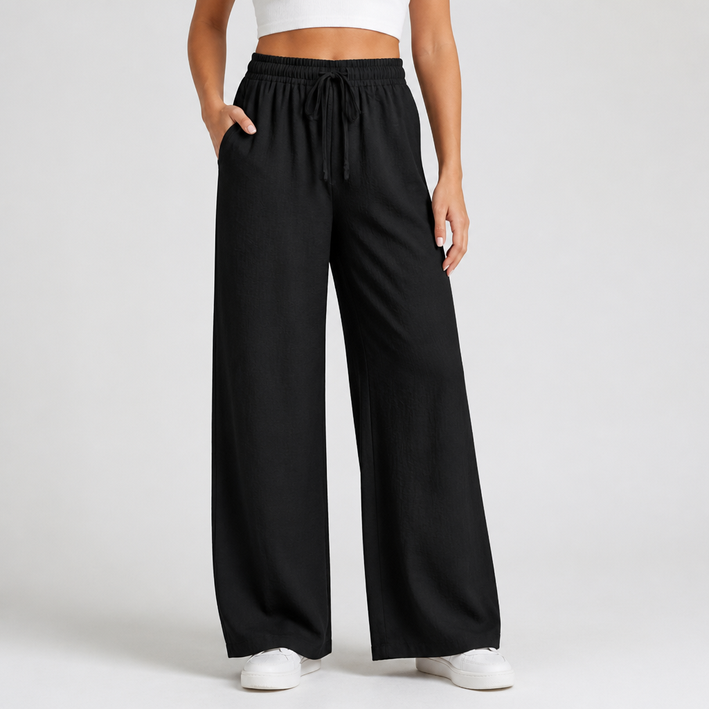 Breathable Lightweight Wide-Leg Pants
