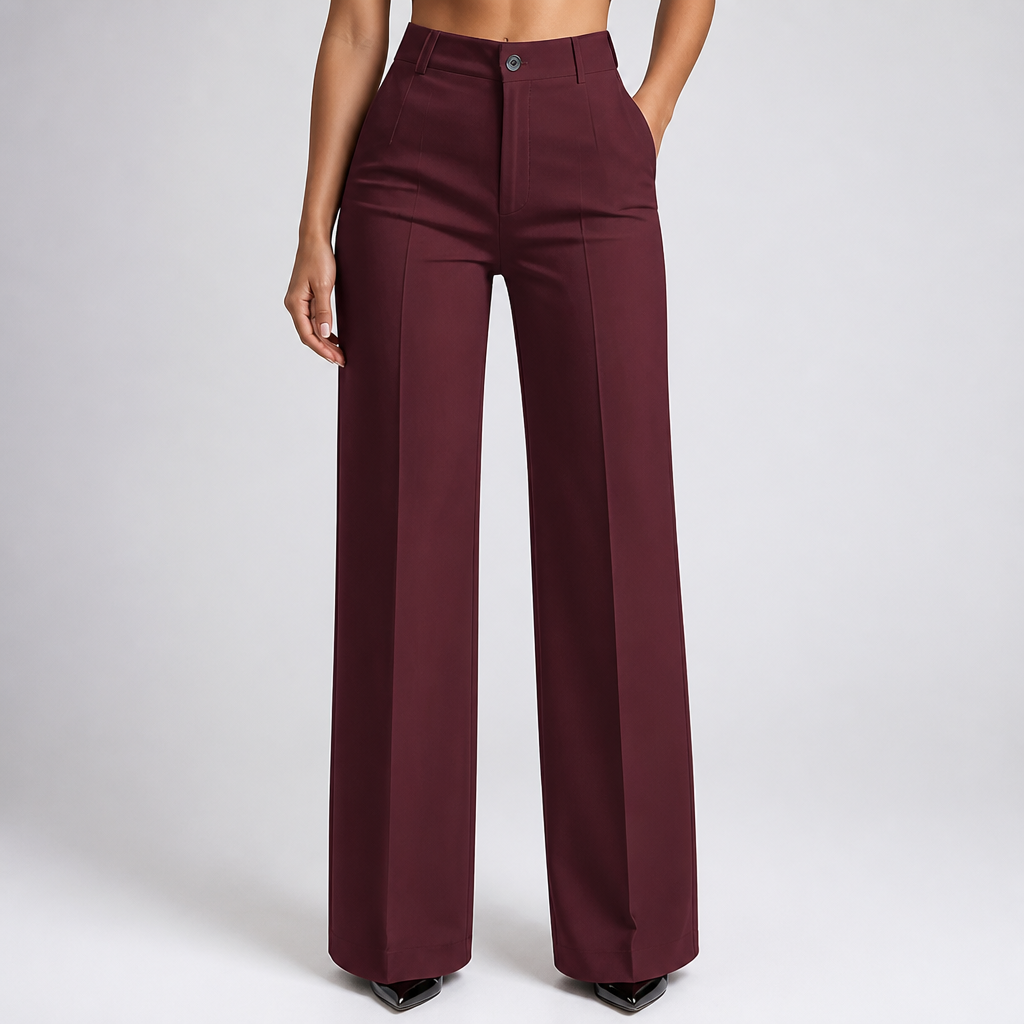 High-Waisted Straight-Cut Suit Pants (S–XXXL)
