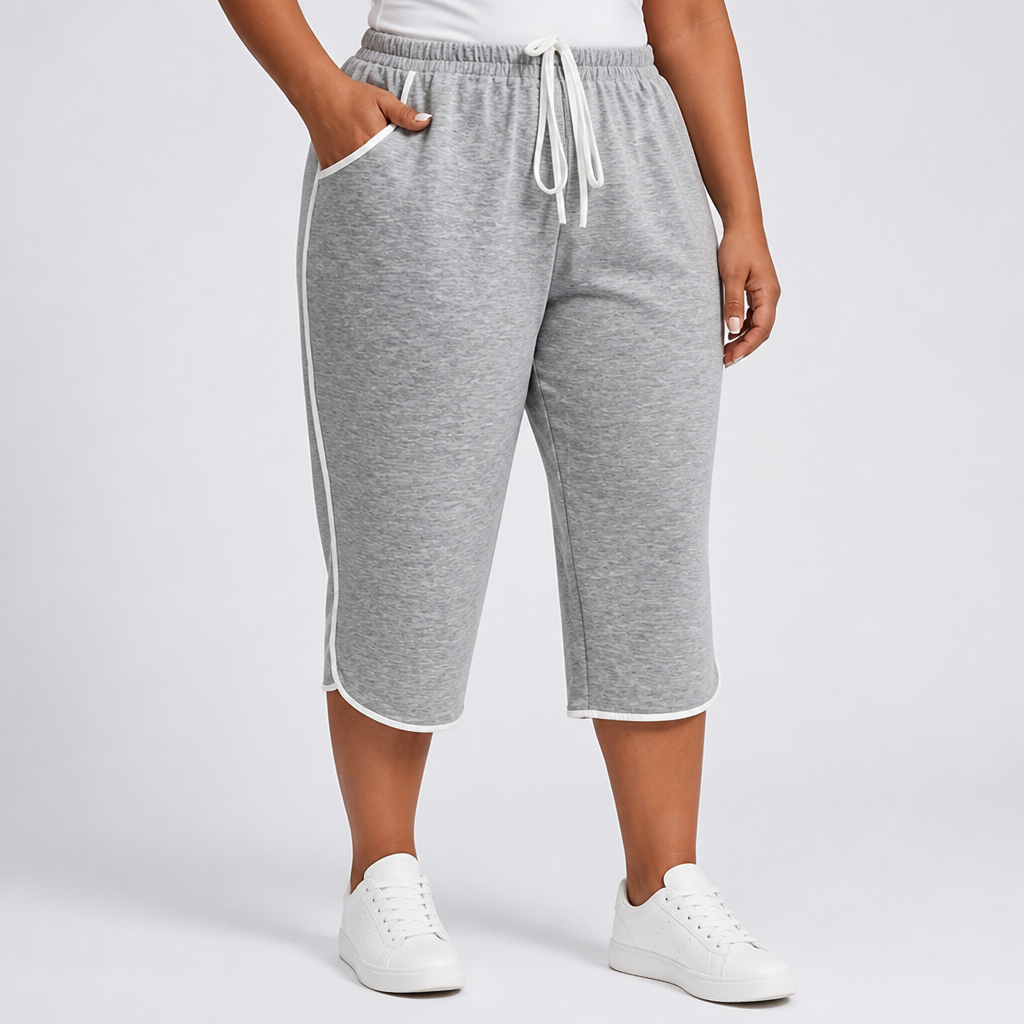 Comfort Stretch Plus-Size Capri Pants (Machine Washable)