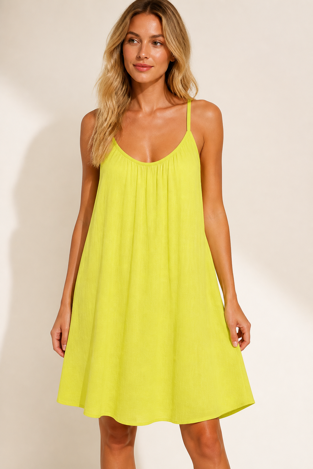 Breathable Backless Spaghetti-Strap Slip Dress