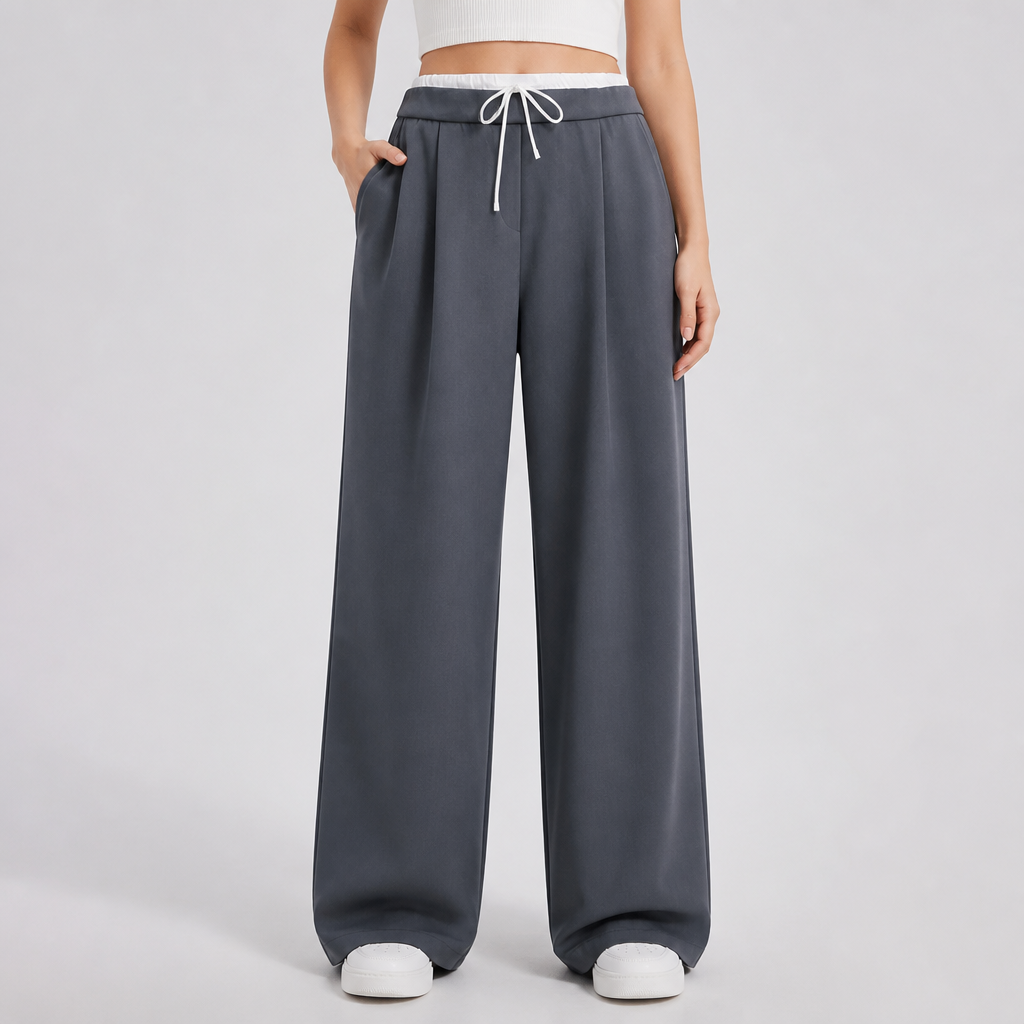 High-Waisted Wide-Leg Pants