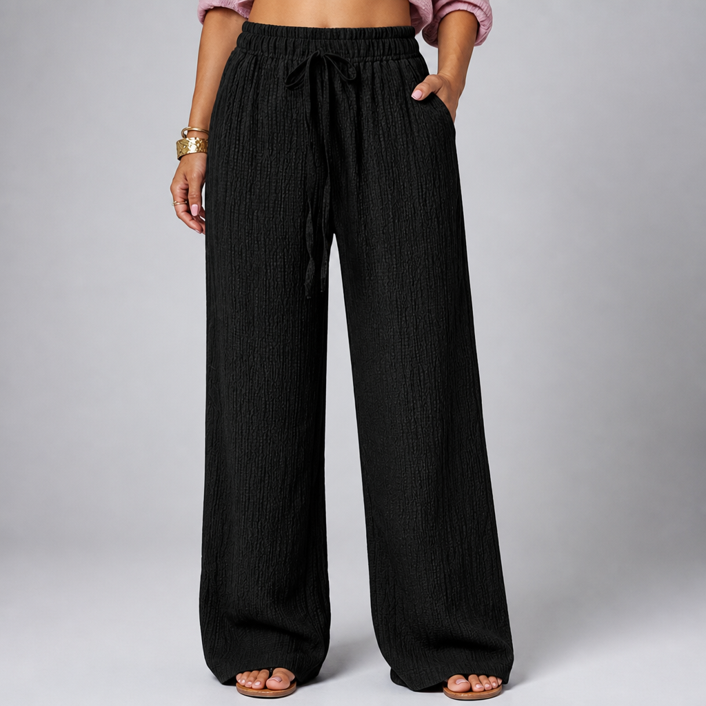 Soft & Breathable Drawstring Waist Casual Pants