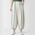High-Waisted Loose Harem Pants (White)