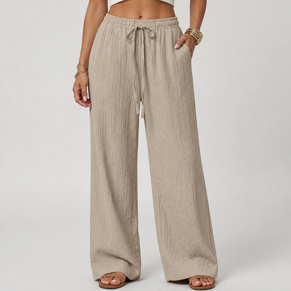 Soft & Breathable Drawstring Waist Casual Pants