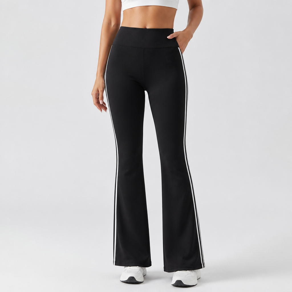 High-Waist Pull-On Slim Flare Pants