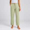 Breathable Cotton-Linen Relaxed Fit High-Waist Pants (Elastic Waistband)